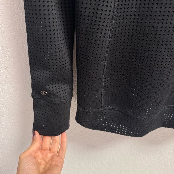 Calia Black Perforated Performance Longline Hoodie Womans SM - Picture 7 of 10